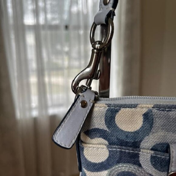 Coach Kristin Crossbody Bag B1069-43725 Blue White Cream Sequin - Picture 5 of 6